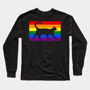 Gay Pride Cat LGBT Cats Pile Cute Anime Rainbow Long Sleeve T-Shirt